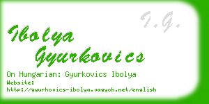 ibolya gyurkovics business card